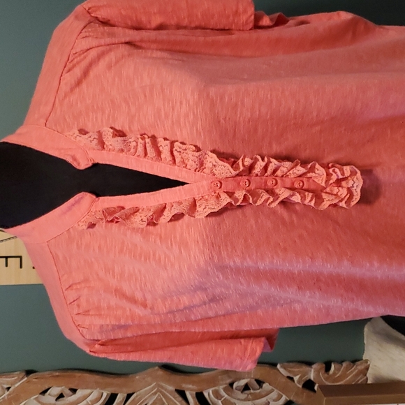 Jason Maxwell Lace Ruffle Layer Shirt -3X - Picture 2 of 7